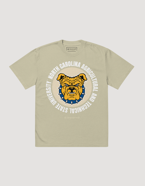 The Yard Essentials - North Carolina Agricultural and Technical State - Full Circle Oversized T-Shirt - DungeonForward
