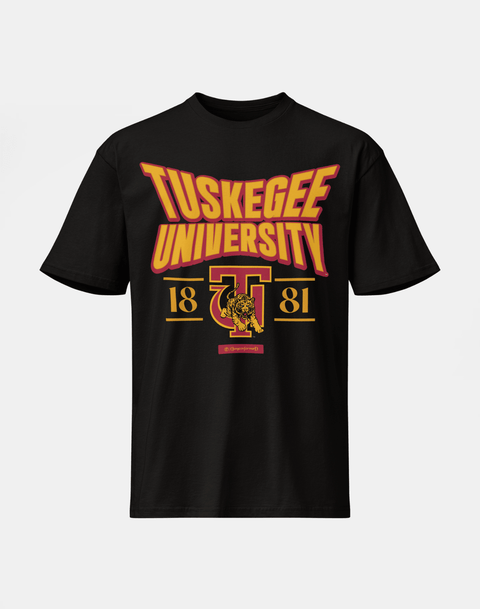 Tuskegee University - HBCU - Stretch Logo Tshirt - DungeonForward