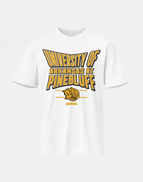 University of Arkansas at Pine Bluff - HBCU - Stretch Logo Tshirt - DungeonForward