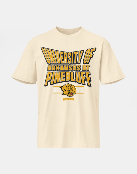 University of Arkansas at Pine Bluff - HBCU - Stretch Logo Tshirt - DungeonForward