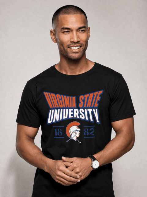 Virginia State University - HBCU - Stretch Logo Tshirt - DungeonForward