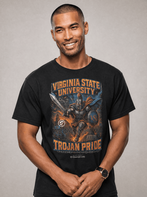 Virginia State University – The Yard Bootleg Pusher T-shirt - DungeonForward