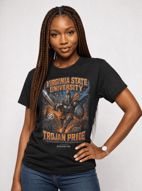 Virginia State University – The Yard Bootleg Pusher T-shirt - DungeonForward