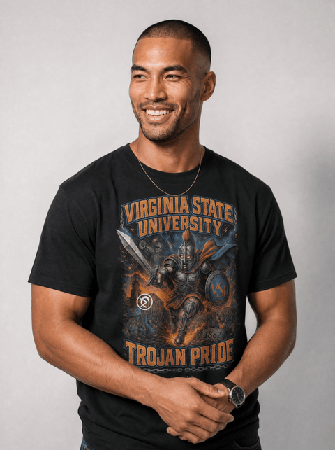 Virginia State University – The Yard Bootleg Pusher T-shirt - DungeonForward