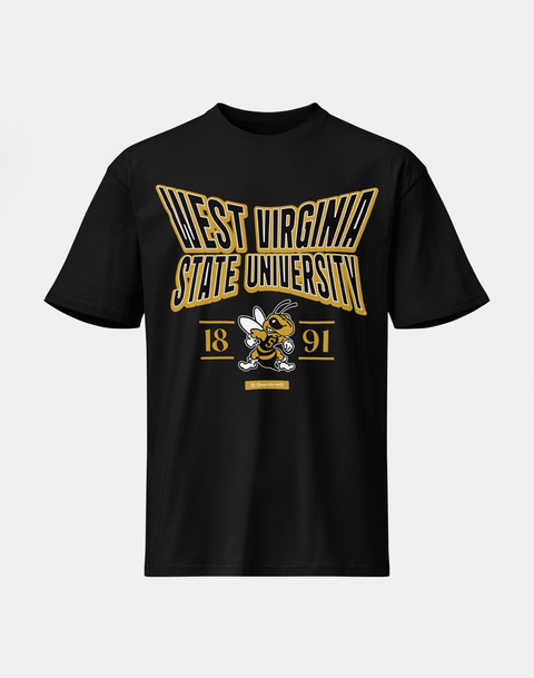 West Virginia State University - HBCU - Stretch Logo Tshirt - DungeonForward
