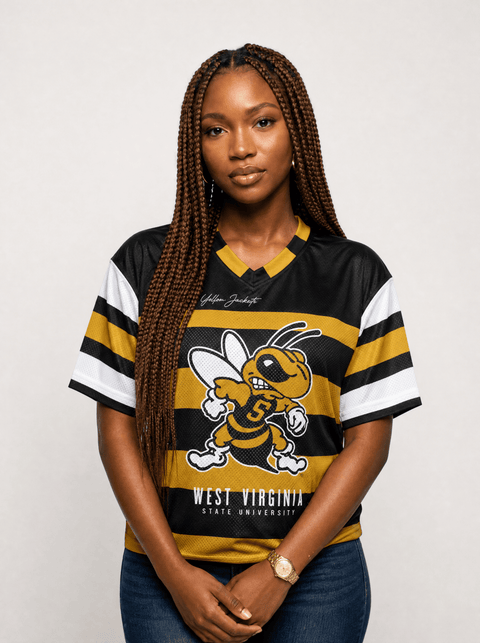 West Virginia State University - Phenom HBCU Box Football Jersey - DungeonForward