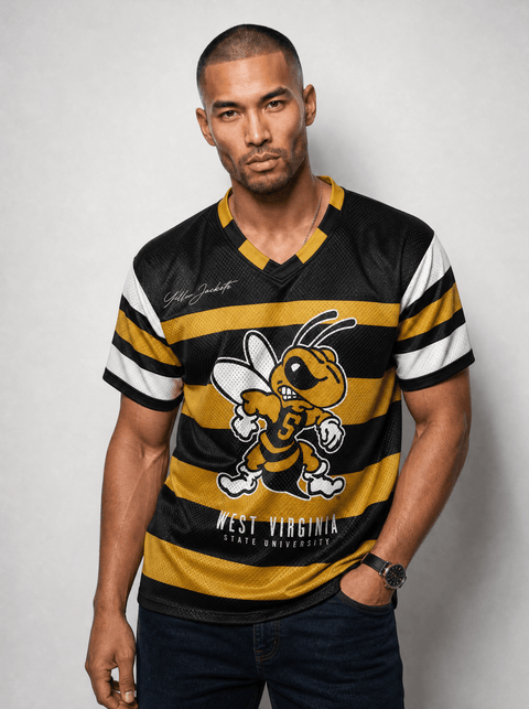 West Virginia State University - Phenom HBCU Box Football Jersey - DungeonForward