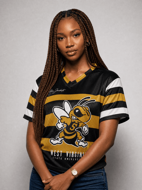 West Virginia State University - Phenom HBCU Box Football Jersey - DungeonForward