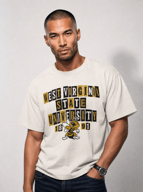 West Virginia State University - The Collage - Oversized T-shirt - DungeonForward
