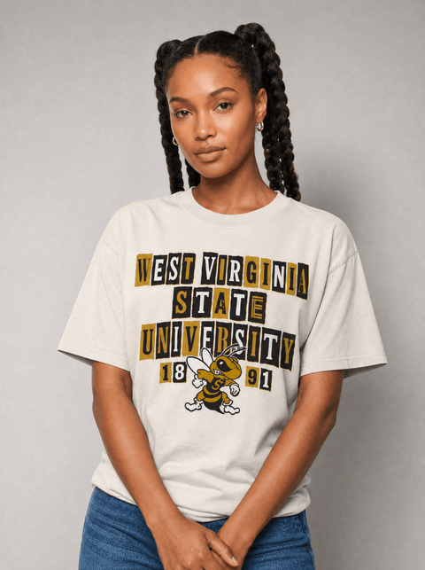 West Virginia State University - The Collage - Oversized T-shirt - DungeonForward