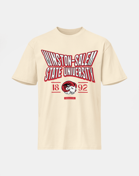 Winston - Salem State University - HBCU - Stretch Logo Tshirt - DungeonForward