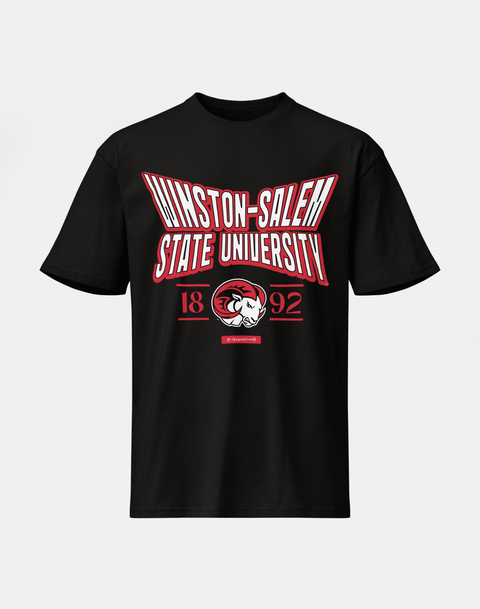 Winston - Salem State University - HBCU - Stretch Logo Tshirt - DungeonForward