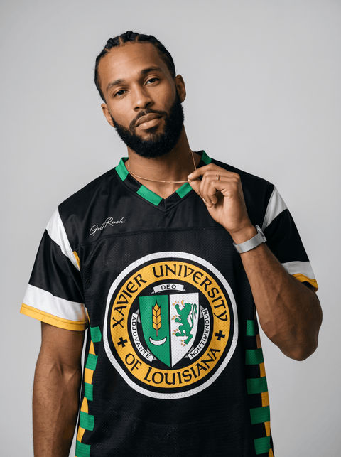 Xavier University of Louisiana - Phenom HBCU Box Football Jersey - DungeonForward