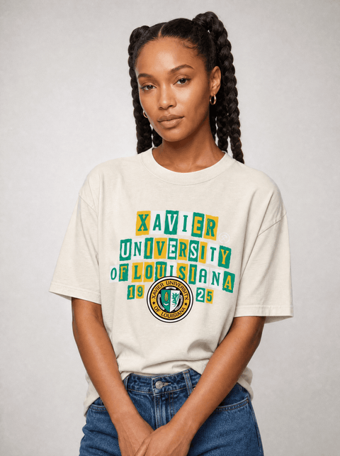 Xavier University Of Louisiana - The Collage - Oversized T-shirt - DungeonForward