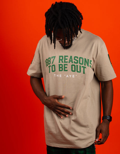 Be Out Day - 1887 Reasons Tan Tee - DungeonForward