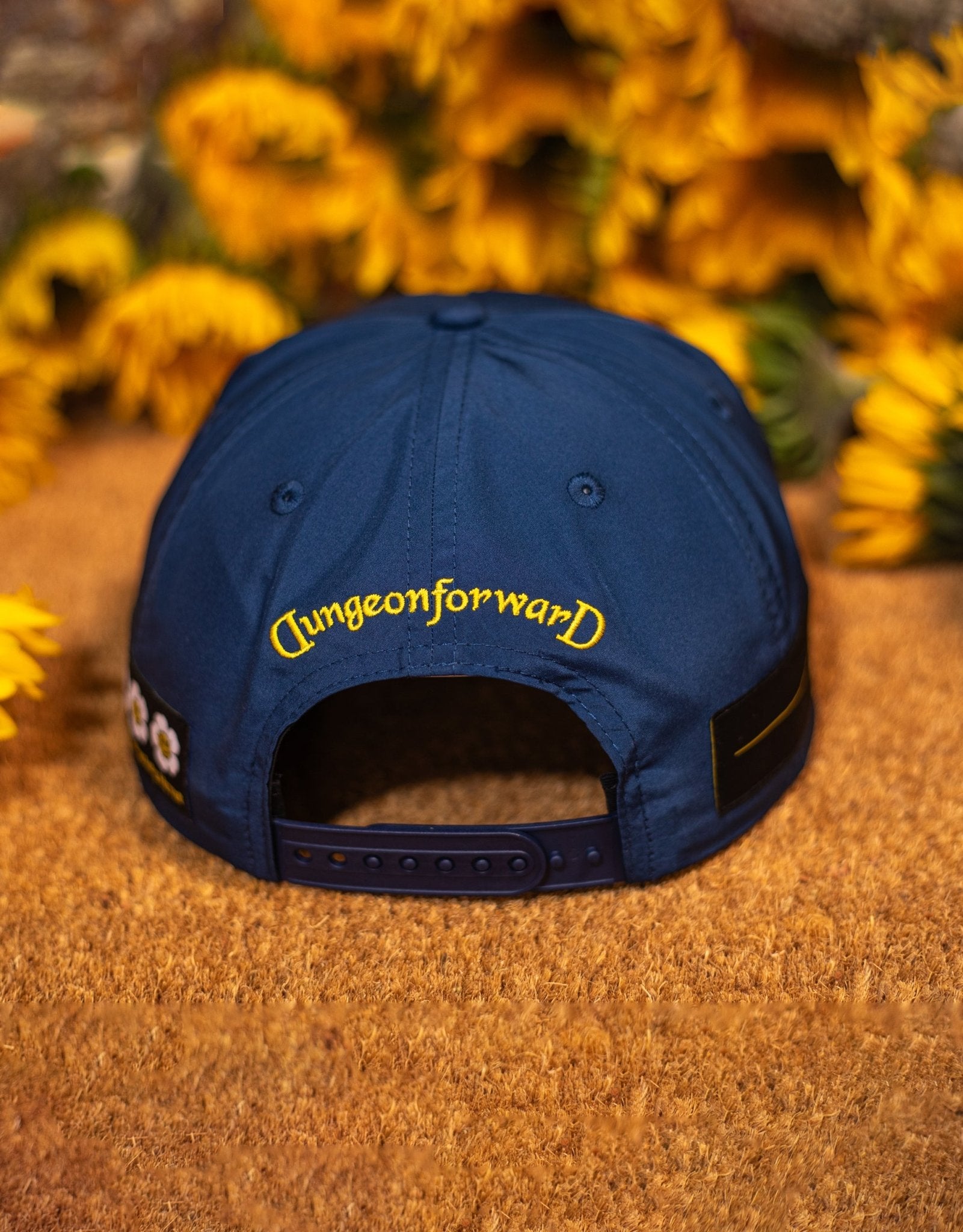 Dungeon Forward Tactical Beanie - Acrylic Knit Hat With Cargo Patches, Electric Blue, One Size Fits Most